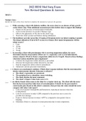 2022 HESI Med Surg Exam New Revised Questions & Answers