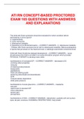  ATI RN CONCEPT-BASED PROCTORED EXAM 165 QUESTIONS WITH ANSWERS AND EXPLANATIONS