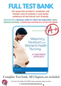 Test Bank For Maternity, Newborn, and Women's Health Nursing A Case-Based Approach 1st Edition by Amy O'Meara 9781496368218 Chapter 1-30 Complete Guide.