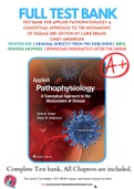 Test Bank For Applied Pathophysiology A Conceptual Approach to the Mechanisms of Disease 3rd Edition by Carie Braun; Cindy Anderson 9781496335869 Chapter 1- 20 Complete Guide.