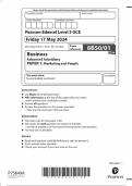 2024 EDEXCEL AS-LEVEL BUSINESS PAPER 1 INCLUDING MARK SCHEME