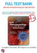 Test Banks For Applied Pathophysiology 3rd Edition by Carie Braun; Cindy Anderson, 9781496335869, Chapter 1-20 Complete Guide