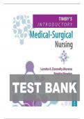 Complete test bank for timbys introductory medical surgical nursing, 13th edition by donnelly moreno, moseley (wolters kluwer 9781975172237-isbn) All chapters are included.