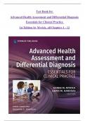 Test Bank for  Advanced Health Assessment and Differential Diagnosis  Essentials for Clinical Practice  1st Edition by Myrick, all Chapters 1 - 12 fully covered, ISBN: 9780826162496