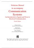 Solutions Manual for Solutions Manual An Introduction to Signals and Noise in Electrical Communication, 4th Edition