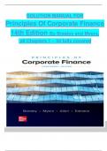 SOLUTION MANUAL FOR Principles Of Corporate Finance 14th Edition By Brealey and Myers, all Chapters 1 – 34 fully covered ISBN: 9781265074159