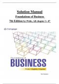 Solution Manual Foundations of Business  7th Edition by Pride, All chapter 1- 47 fully covered ISBN: 9780357717943