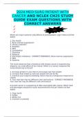 2024 MED-SURG PATIENT WITH CANCER AND NCLEX CH25 STUDY GUIDE EXAM QUESTIONS WITH CORRECT ANSWERS