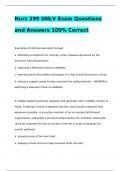 Nurs 299 UNLV Exam Questions and Answers 100% Correct