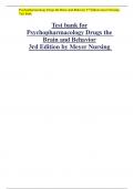 Test bank for Psychopharmacology Drugs the Brain and Behavior 3rd Edition by Meyer Nursing all chapters covered ISBN:9781605355559 