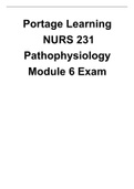 Portage Learning NURS 231 Pathophysiology Module 6 Exam (2022/2023)