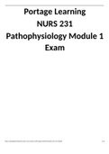 2022/2023 Portage Learning NURS 231 Pathophysiology Module 1 Exam