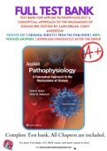 Test Bank For Applied Pathophysiology A Conceptual Approach to the Mechanisms of Disease 3rd Edition by Carie Braun; Cindy Anderson 9781496335869 Chapter 1- 20 Complete Guide.