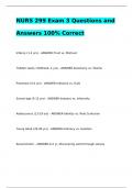 NURS 299 Exam 3 Questions and Answers 100% Correct