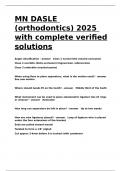 MN DASLE (orthodontics) 2025 with complete verified solutions