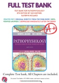 Test Bank For Pathophysiology 8th Edition by Sue Huether, Kathryn McCance 9780323583473 Chapter 1-50 Complete Guide .