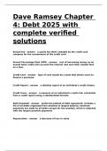 Dave Ramsey Chapter 4 Debt 2025 with complete verified solutions.