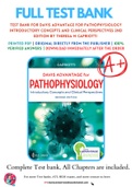 Test Bank For Davis Advantage for Pathophysiology Introductory Concepts and Clinical Perspectives 2nd Edition by Theresa M Capriotti 9780803694118 Chapter 1-46 Complete Guide.