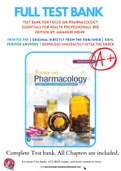 Test Bank For Focus on Pharmacology Essentials for Health Professionals 3rd Edition by Jahangir Moini 9780134525044 Chapter 1-40 Complete Guide.