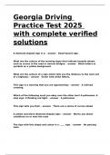 Georgia Driving Practice Test 2025 with complete verified solutions