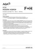 AQA GCSE MODERN HEBREW Foundation and Higher Tier Paper 2 Speaking 2024 june 8678/SH/TN