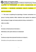 Chapter 12 Processes of Birth Foundations of Maternal-Newborn & Women's Health Nursing,  7th Edition  (2022/2023) (Verified Answers) 