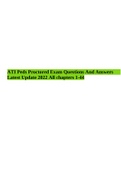 ATI PEDS Proctored Exam Questions And Answers Latest Update 2022 All chapters 1-44 Included.