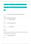 NCE/CPCE - ROSENTHAL EXAM QUESTIONS AND ANSWERS WITH COMPLETE SOLUTIONS GRADED A++