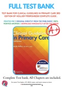 Test Bank For Clinical Guidelines in Primary Care 3rd Edition by Hollier 9781892418258 Complete Guide .