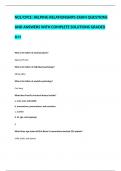 NCE/CPCE: HELPING RELATIONSHIPS EXAM QUESTIONS AND ANSWERS WITH COMPLETE SOLUTIONS GRADED A++