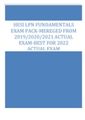 HESI LPN FUNDAMENTALS  EXAM PACK-MEREGED FROM  2019/2020/2021 ACTUAL  EXAM-BEST FOR 2022  ACTUAL EXAM