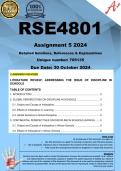 RSE4801 Assignment 5 (COMPLETE ANSWERS) 2024 (705135)- DUE 30 October 2024