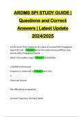 ARDMS SPI STUDY GUIDE | Questions and Correct Answers | Latest Update 2024/2025