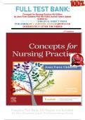 Full Test bank for Concepts for Nursing Practice 4th Edition by Jean Foret Giddens PhD RN FAAN (Author) latest Update  Graded A+