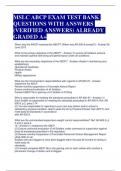 MSLC ABCP EXAM TEST BANK QUESTIONS WITH ANSWERS (VERIFIED ANSWERS) ALREADY GRADED A+ 