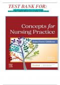 TEST BANK FOR: CONCEPTS FOR NURSING PRACTICE 4TH EDITION BY JEAN FORET GIDDENS PHD RN FAAN (AUTHOR) LATEST UPDATE.