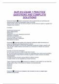 NUR 612 EXAM 1 PRACTICE QUESTIONS AND COMPLETE SOLUTIONS