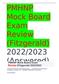 PMHNP Mock Board Exam Review(Fitzgerald) 2022/2023 (Answered)