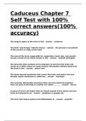 Caduceus Chapter 7 Self Test with 100- correct answers(100- accuracy)