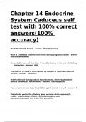 Chapter 14 Endocrine System Caduceus self test with 100- correct answers(100- accuracy)