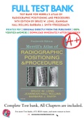 Test Bank For Merrill's Atlas of Radiographic Positioning and Procedures 14th Edition by Bruce W. Long; Jeannean Hall Rollins; Barbara J. Smith 9780323566674 Chapter 1-30 Complete Guide .