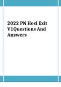 2022 PN Hesi Exit V1Questions And Answers | Expert tutor recommends graded A