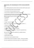 MICHIGAN LIFE INSURANCE STATE EXAM ANSWER KEY