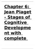 Chapter 6 Jean Piaget - Stages of Cognitive Development with complete verified solutions