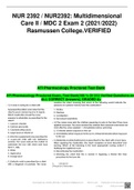 NUR 2392 / NUR2392: Multidimensional Care II / MDC 2 Exam 2 (2021/2022) Rasmussen College.VERIFIED