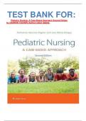 TEST BANK FOR: Pediatric Nursing: A Case-Based Approach Second Edition by GANNON TAGHER (Author) latest Update.