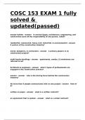 COSC 153 EXAM 1 fully solved & updated(passed).