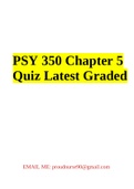 PSY 350 Chapter 5 Quiz Latest Graded