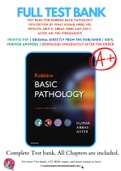 Test Bank For Robbins Basic Pathology 10th Edition by Vinay Kumar; MBBS; MD; FRCPath; Abul K. Abbas; MBBS and Jon C. Aster; MD; PhD 9780323353175 Chapter 1-24 Complete Guide .