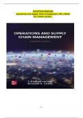 Solution Manual for Operations and Supply Chain Management 16th Edition By F. Robert Jacobs